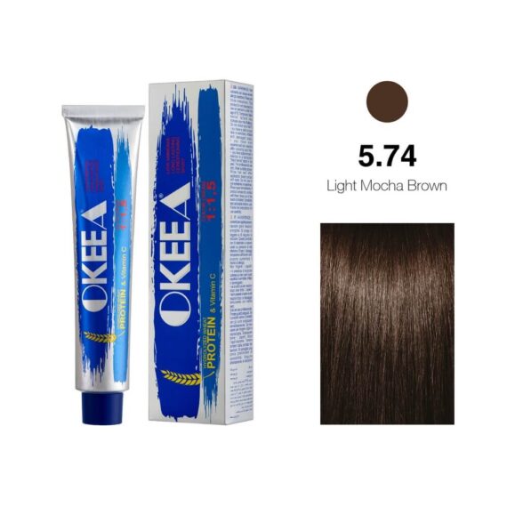 رنگ مو شماره 5.74 Light Mocha Brown