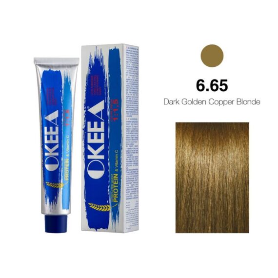رنگ مو شماره 6.65 Dark Golden Copper Blonde
