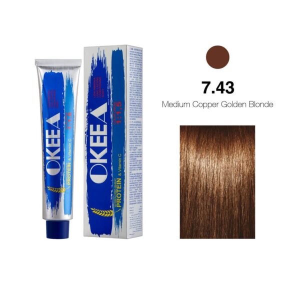 رنگ مو شماره 7.43 Medium Copper Golden Blonde