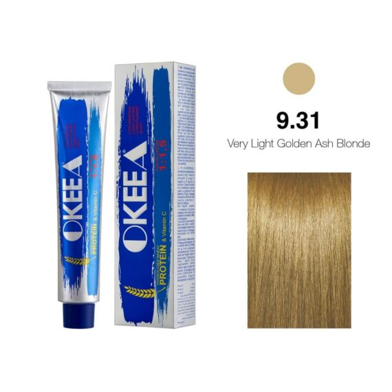 رنگ مو شماره 9.31 Very Light Golden Ash Blonde