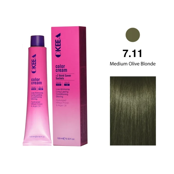 رنگ مو شماره 7.11 Medium Olive Blonde